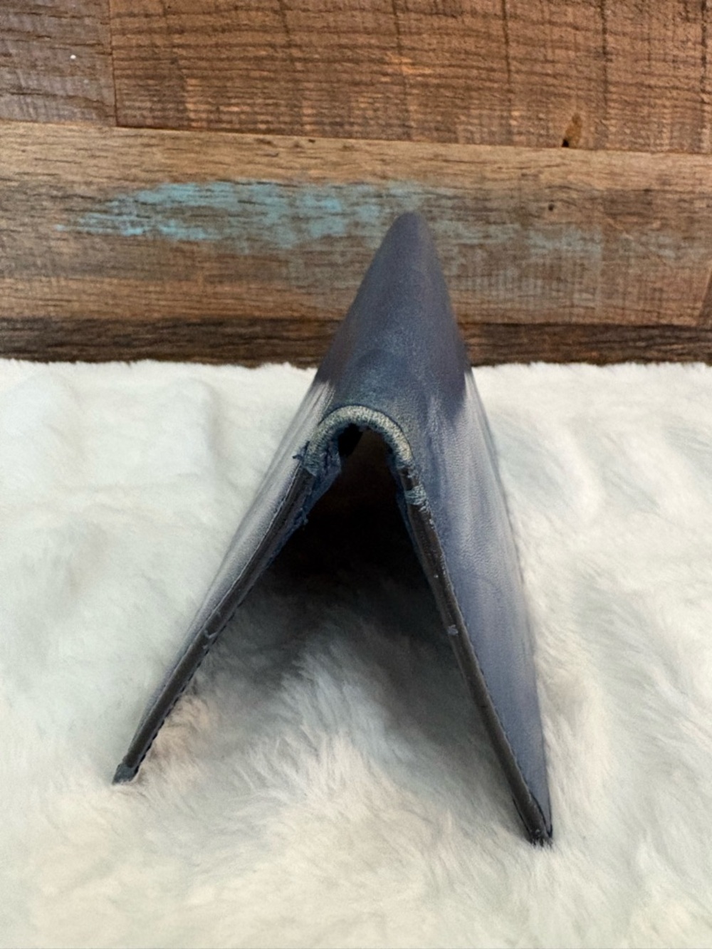 Yves Saint Laurent Deep Blue Leather Continental Wallet - Picture 2 of 5